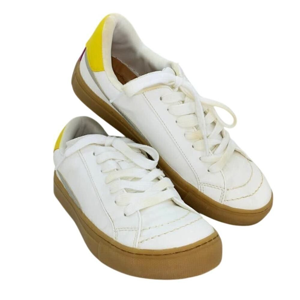 Universal Thread Women's White & Yellow Casual Designer Sneakers - sz. 7